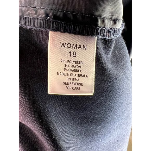 Roz & Ali Women’s pants size 18 blue pull on elastic and tie waist pockets stret - Picture 9 of 9